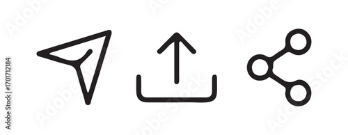 Upload, Crop, and Direction Symbols Collection