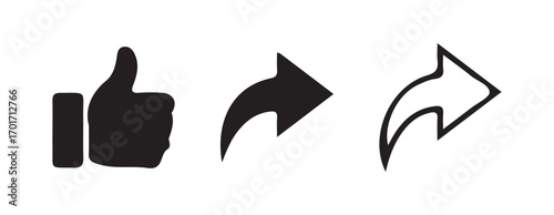 Social Feedback and Communication Icons Set