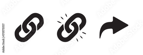 Link, Share, and Connect Icons for Digital Content
