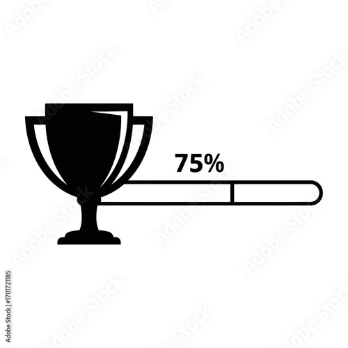 Trophy progress bar showing seventy five percent completion