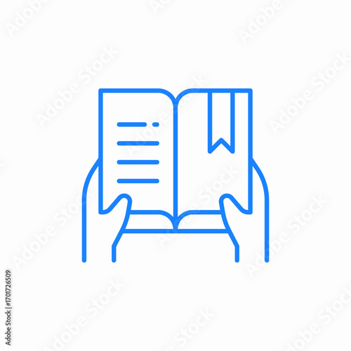 book reading icon sign vector