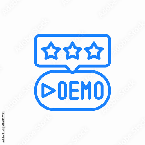 demo rating icon sign vector
