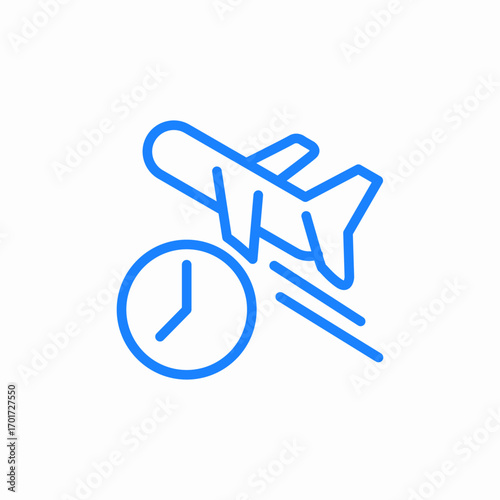 departure time icon sign vector
