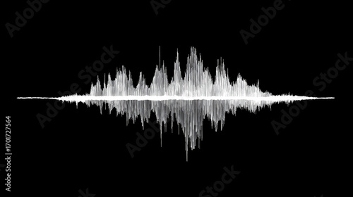 minimalist white line art of a classic turntablist scratch waveform