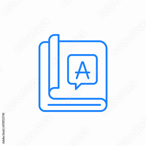 dictionary book icon sign vector