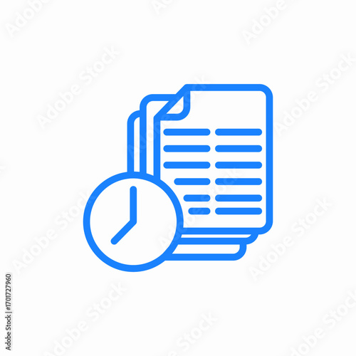 document history icon sign vector
