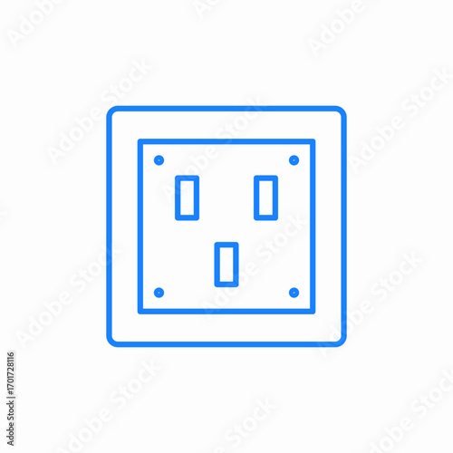 electricity socket icon sign vector