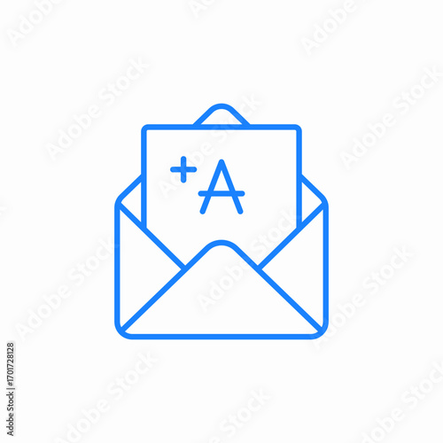 exam grades icon sign vector