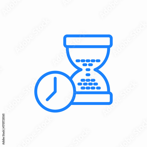 hourglass deadline icon sign vector