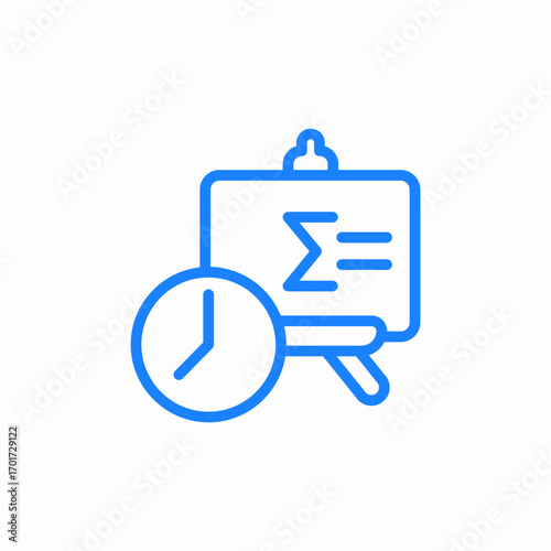 lecture schedule icon sign vector