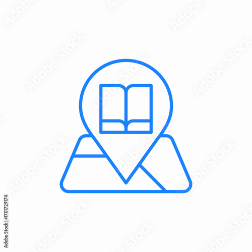 library location icon sign vector