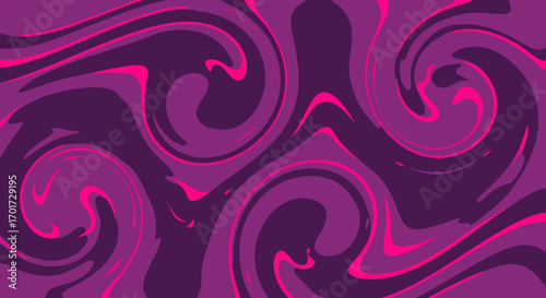 Psychedelic abstract background with flowing purple and pink liquid swirls creating a modern marbled texture