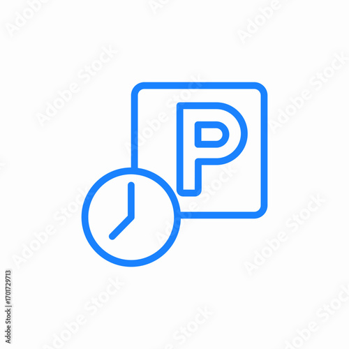 parking duration icon sign vector