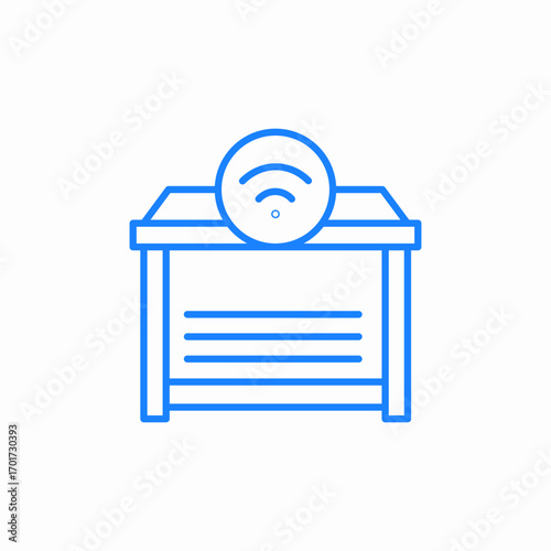 smart garage icon sign vector