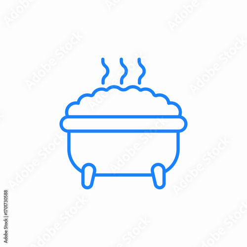 steaming food container icon sign vector