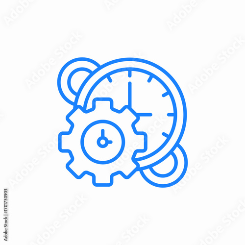 time gear system icon sign vector