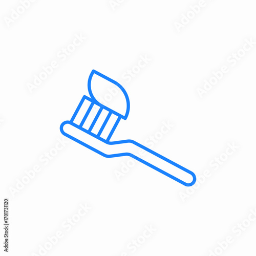 toothbrush dental care icon sign vector