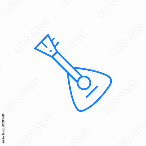 triangular stringed instrument icon sign vector