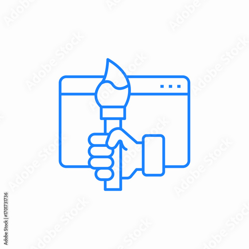 website layout design icon sign vector