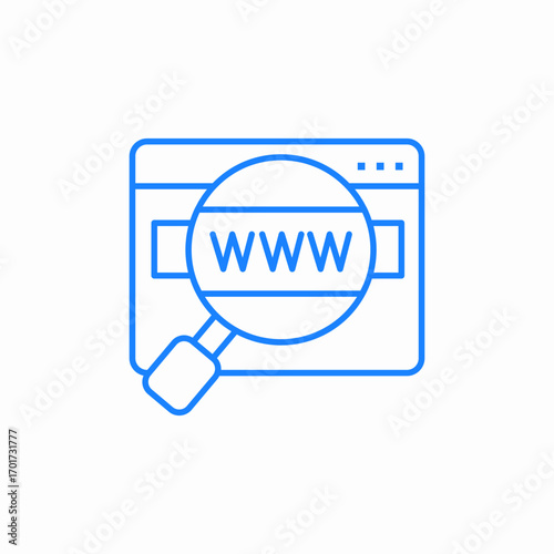 website search analysis icon sign vector
