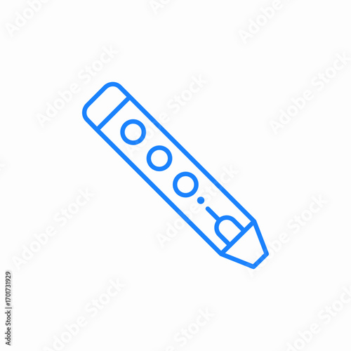 woodwind flute instrument icon sign vector