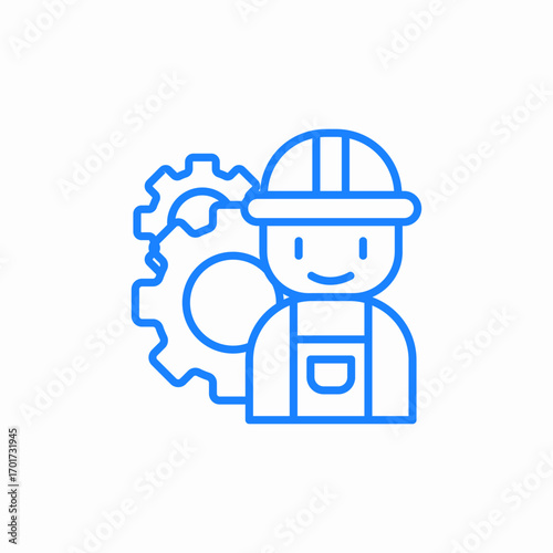 worker gear icon sign vector