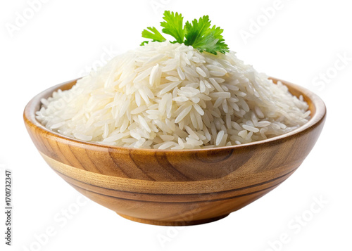 Basmati rice isolated on a white or transparent background