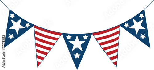 Patriotic Bunting with Stars and Stripes flag american flag 
