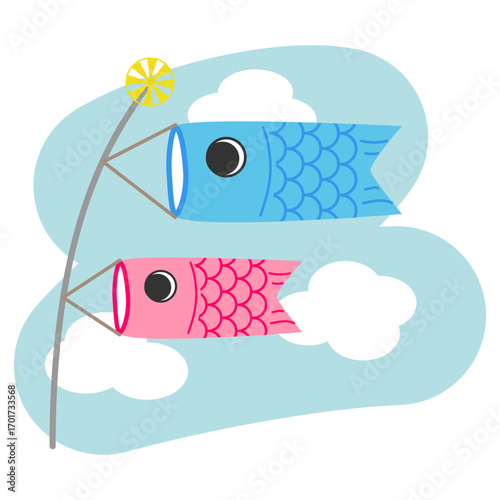 こいのぼりのイラスト｜子供の日・5月の季節素材