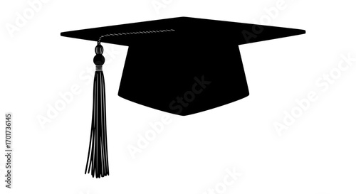 Academic achievement graduation cap with tassel symbolizing education success and commencement ceremonies