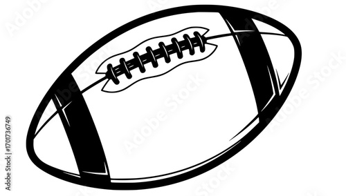 Classic american football sketch for sports enthusiasts digital download ready for customization