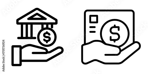 A modern icon of a discount in hand, designed for use on web, computer, and mobile platforms