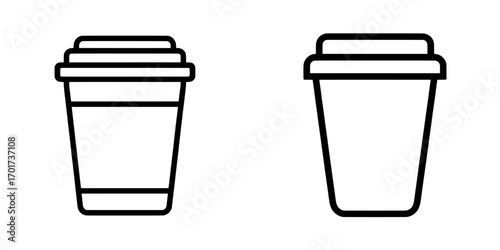 Modern icon of a coffee cup designed for computer, web, and mobile app use