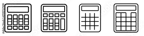 Modern calculator icon suitable for computer, web, and mobile applications