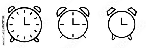 The modern alarm clock icon is suitable for computer, web, and mobile applications
