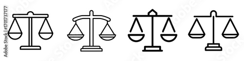 The icon for Scale Justice is modern, suitable for a judge icon in computer, web, and mobile applications