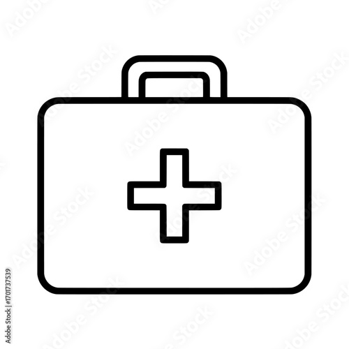 The modern design of first aid box icons and symbols is mentioned