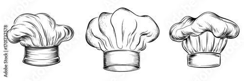 The original headwear of cooks, known as toque blanche, is an isolated icon, also referred to as a modern chef hat or cooks cap