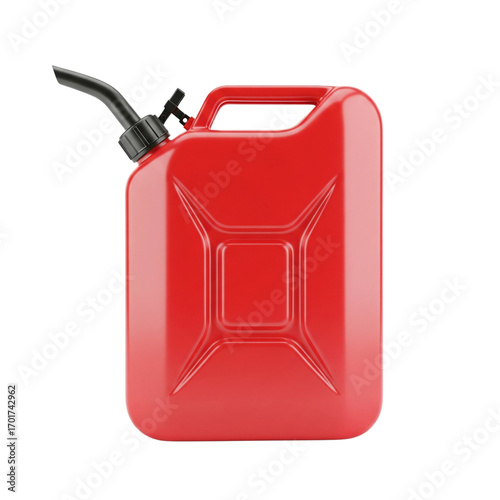 Valokuva Red plastic gasoline can for fuel