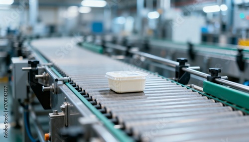 Wallpaper Mural Automated Conveyor System Transporting Packaged Food Product in a Modern Manufacturing Plant Torontodigital.ca