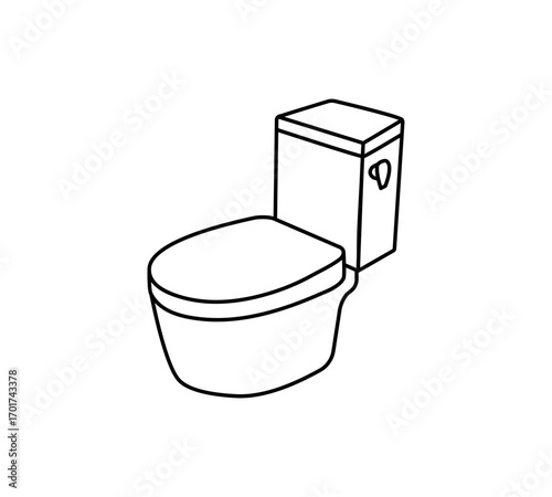 シンプルなトイレのイラスト素材