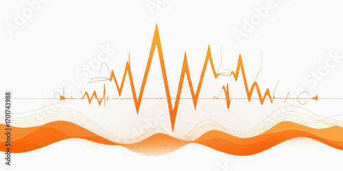 Vector illustration of a medical background with a cardiogram pulse wave