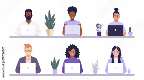 Remote Team Collaboration with Laptops