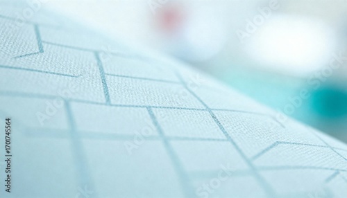 Wallpaper Mural Close-Up of Pale Blue Fabric with Geometric Pattern, Soft Lighting, Abstract Textile Design Torontodigital.ca