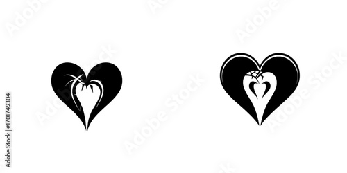 The pain of separation and loss is captured in Shattered Heart, a haunting black and white illustration of a broken heart, which represents heartbreak