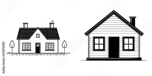 A simple black icon of a home embodies the concepts of comfort, security, and belonging, with its minimalist style being easily recognizable and suitable for digital design