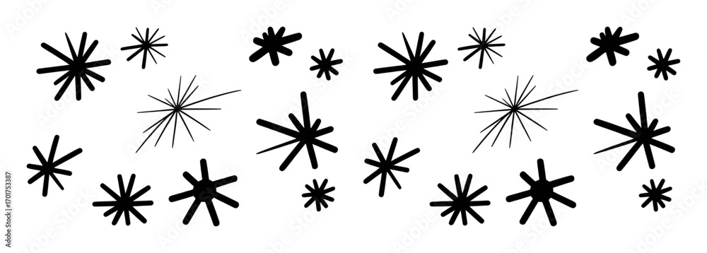 Abstract Starburst and Sparkle Shapes Pattern Abstract Starburst and Sparkle Shapes Pattern