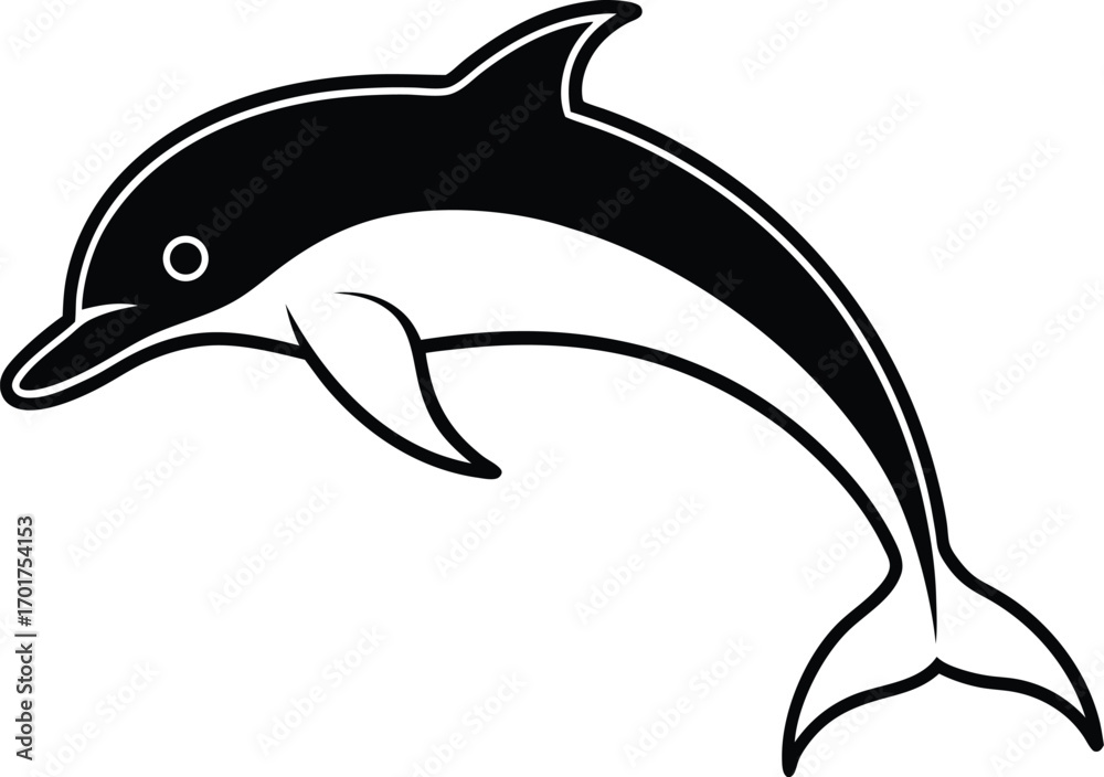 Fototapeta premium dolphin isolated on white background