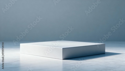 Wallpaper Mural Minimalist Product Display Platform: Clean Square Pedestal on Marble Surface, Perfect for Modern Showcase Torontodigital.ca