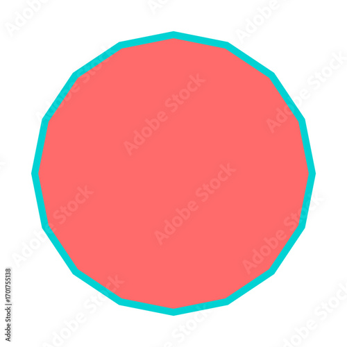 Polygon Shape 16 sides #237